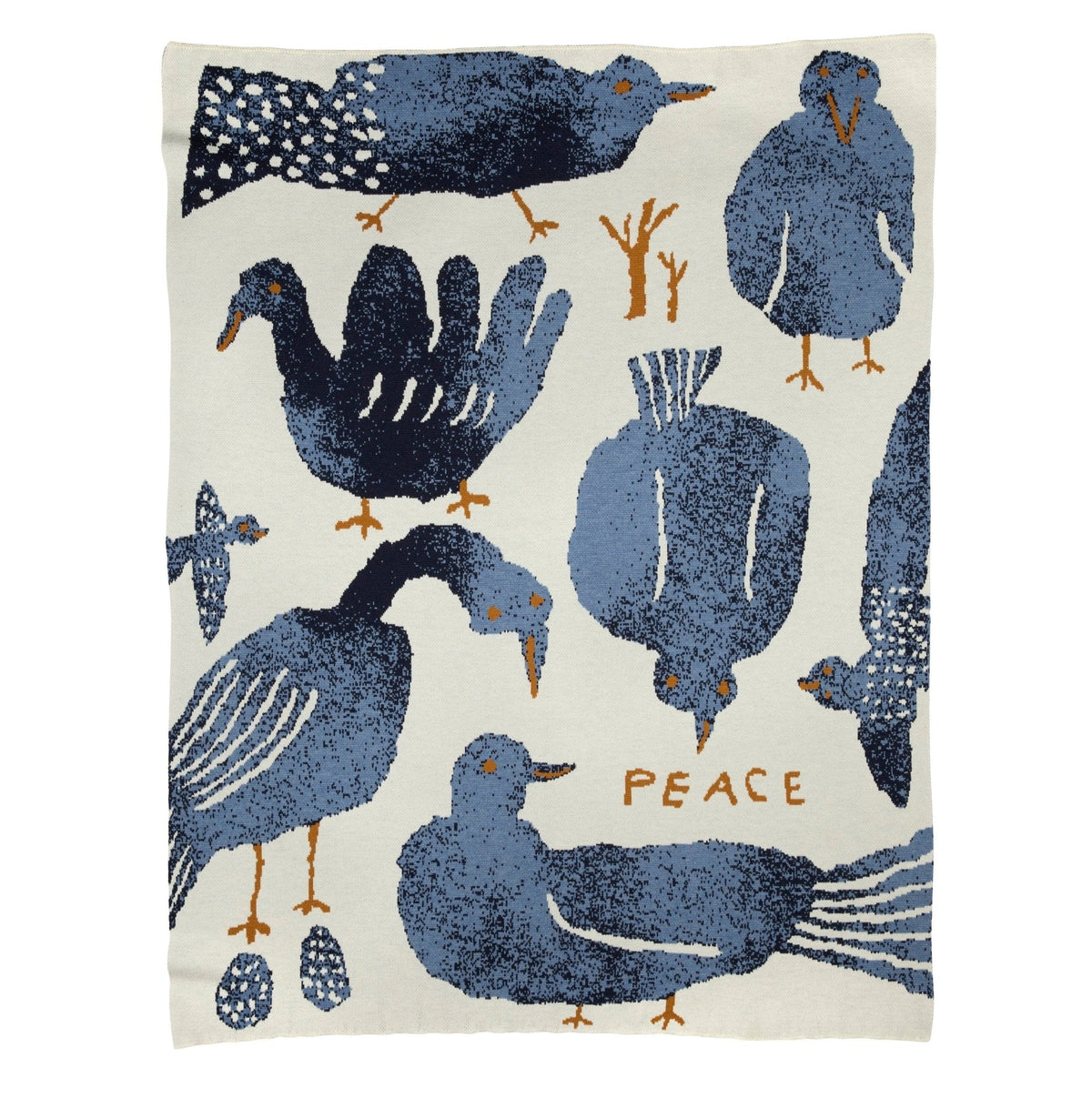 Biquette Peace Knit Blanket