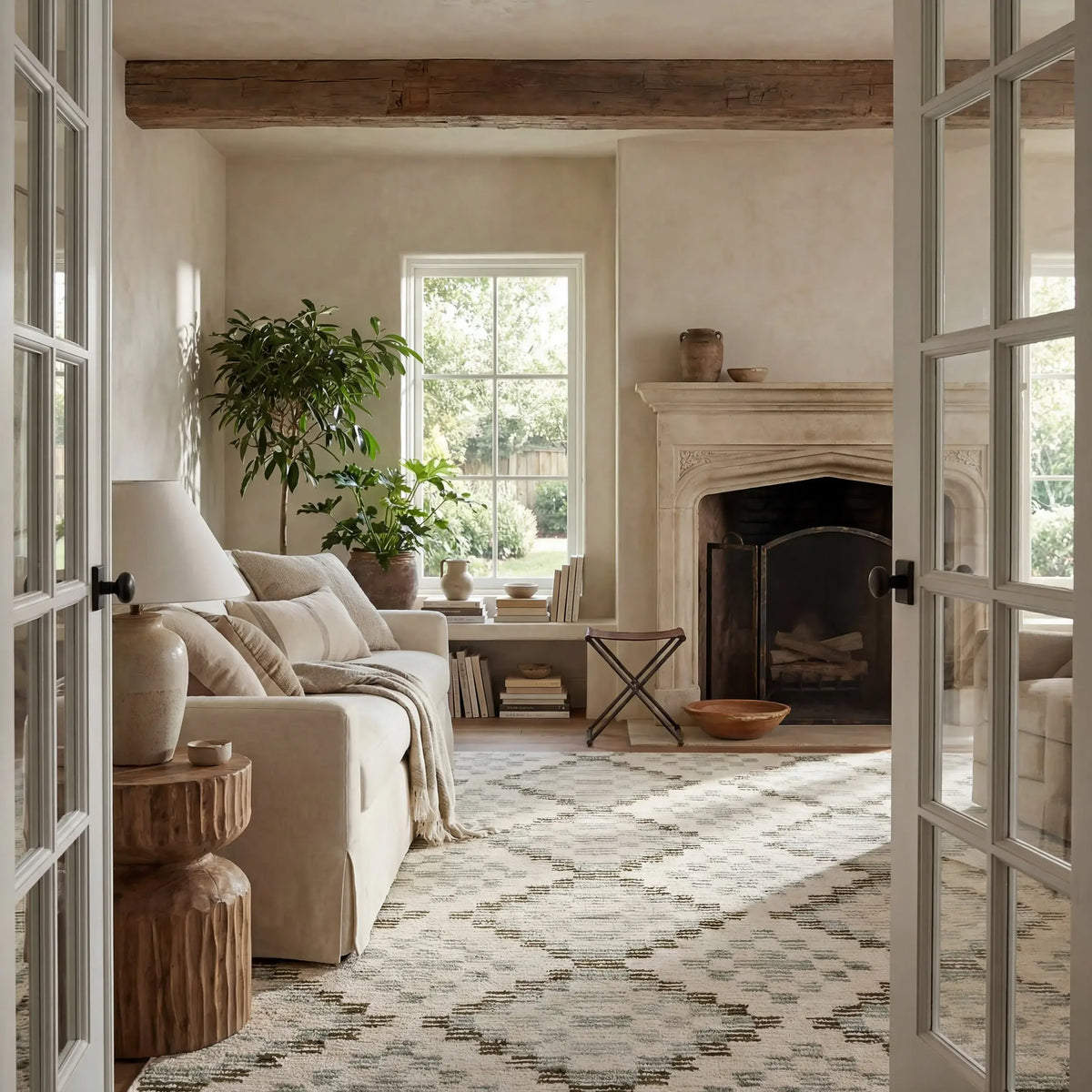 Orzalla Southwestern Diamond Washable Rug