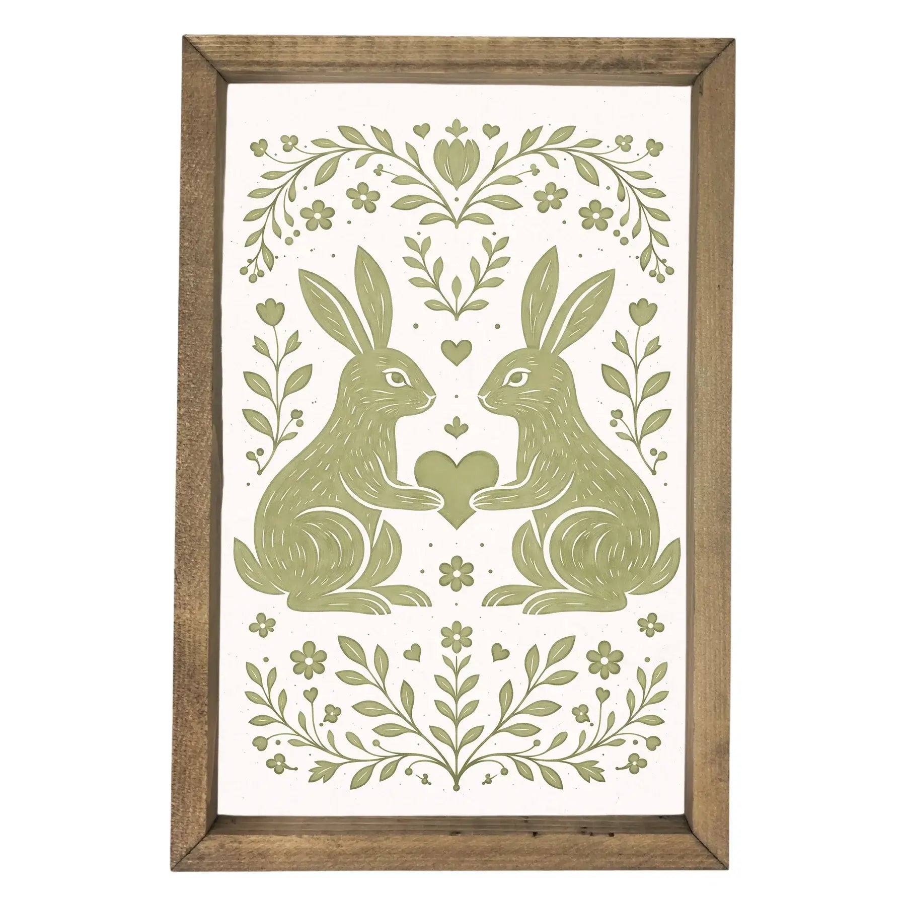 Folk Bunnies Framed Art