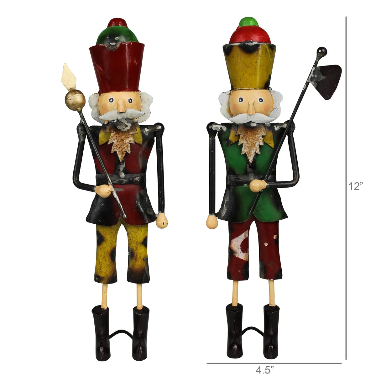 Reclaimed Metal Nutcracker Set