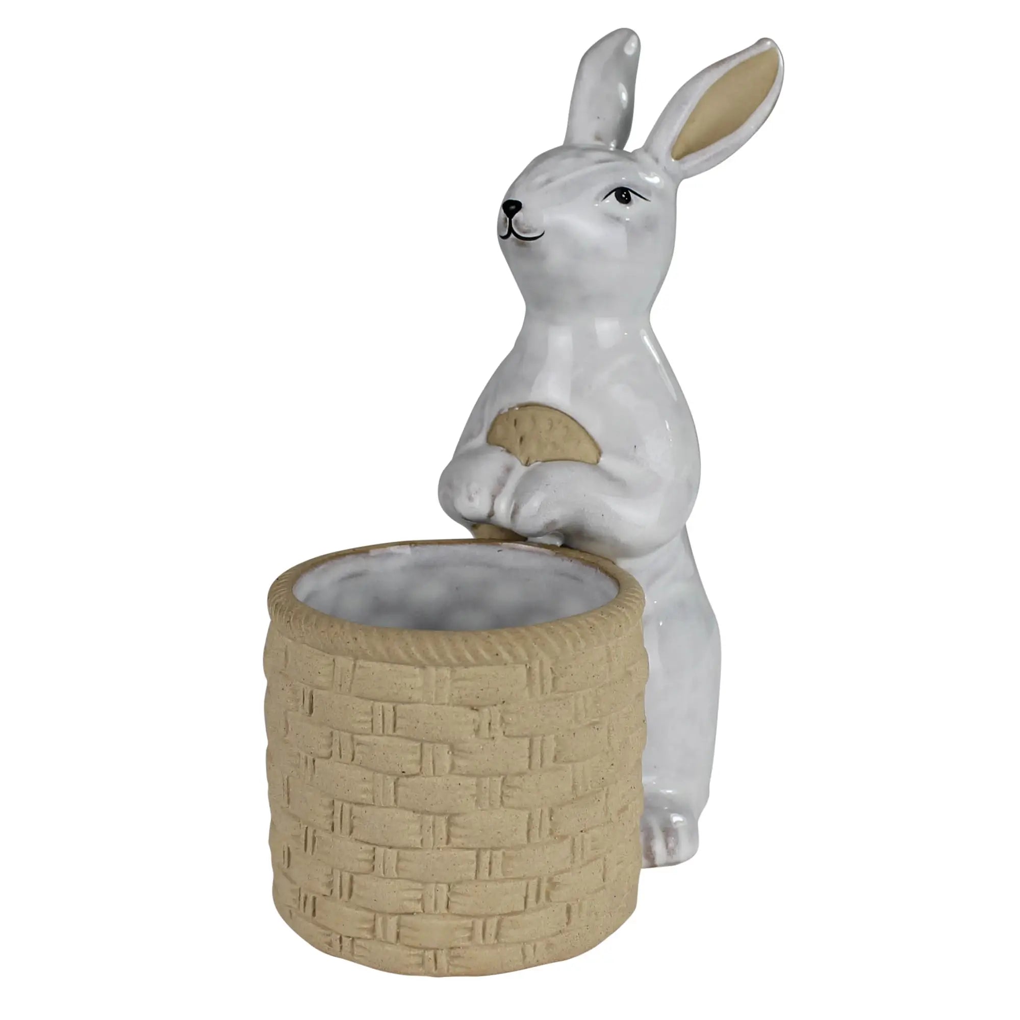 Ceramic Rabbit With Basket
