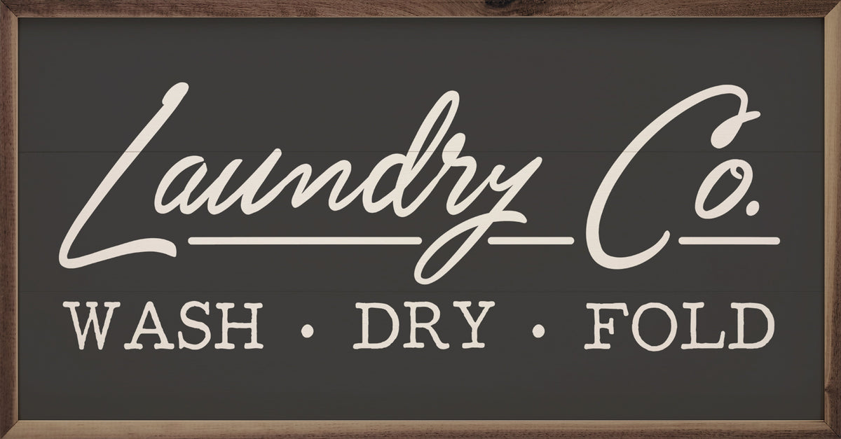 Laundry Co Wood Framed Print