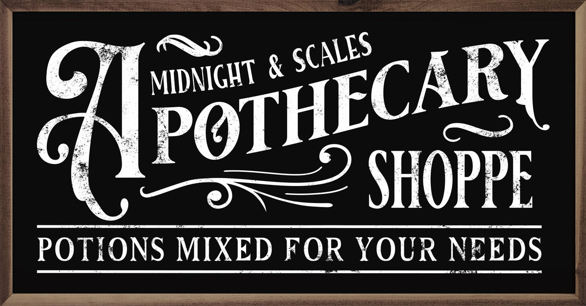 Midnight And Scales Apothecary Shoppe Wood Framed Print