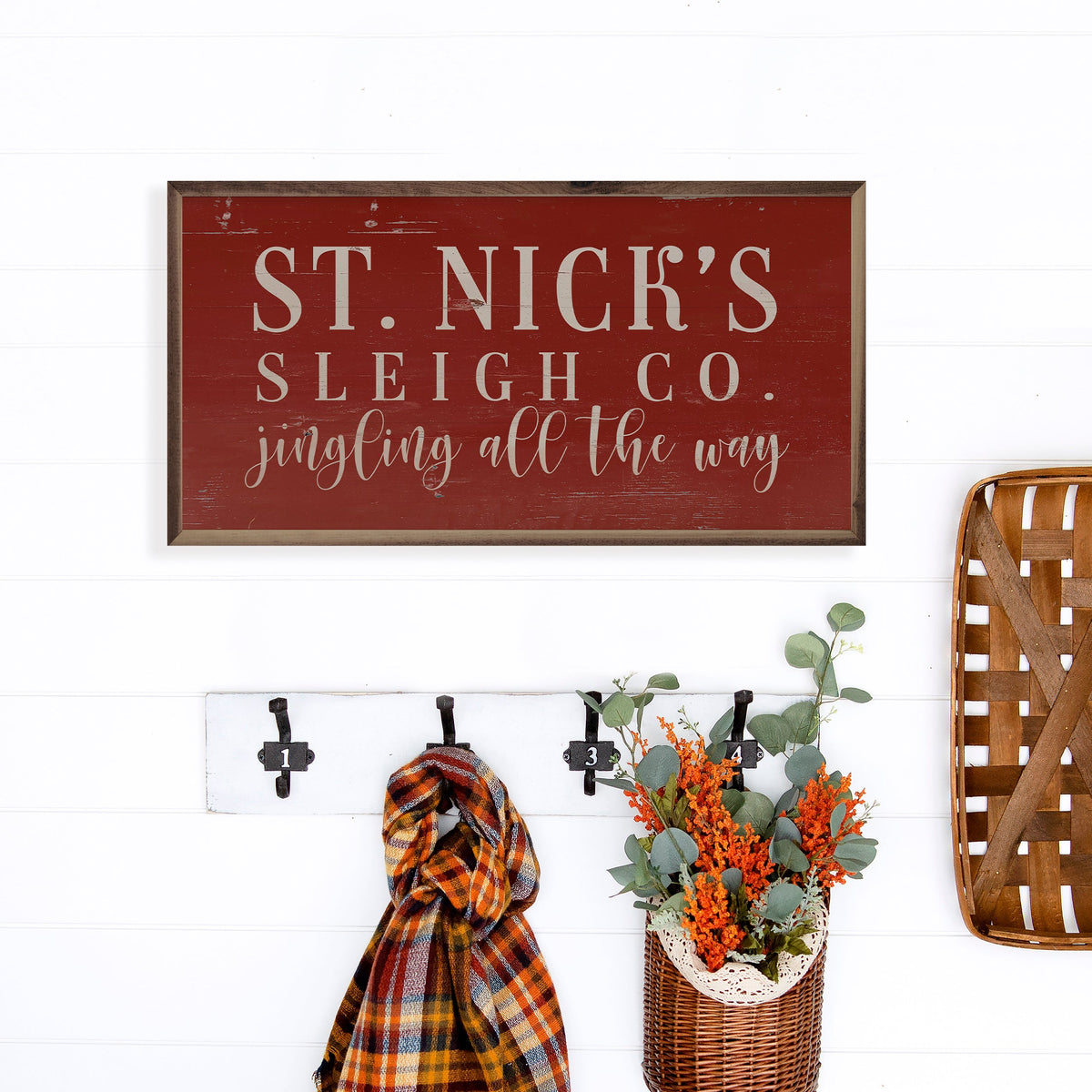 St. Nick’s Sleigh Co. Wood Framed Print
