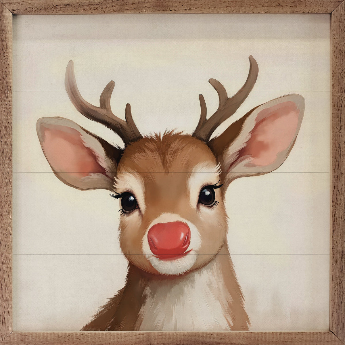 Bruno The Deer Wood Framed Print