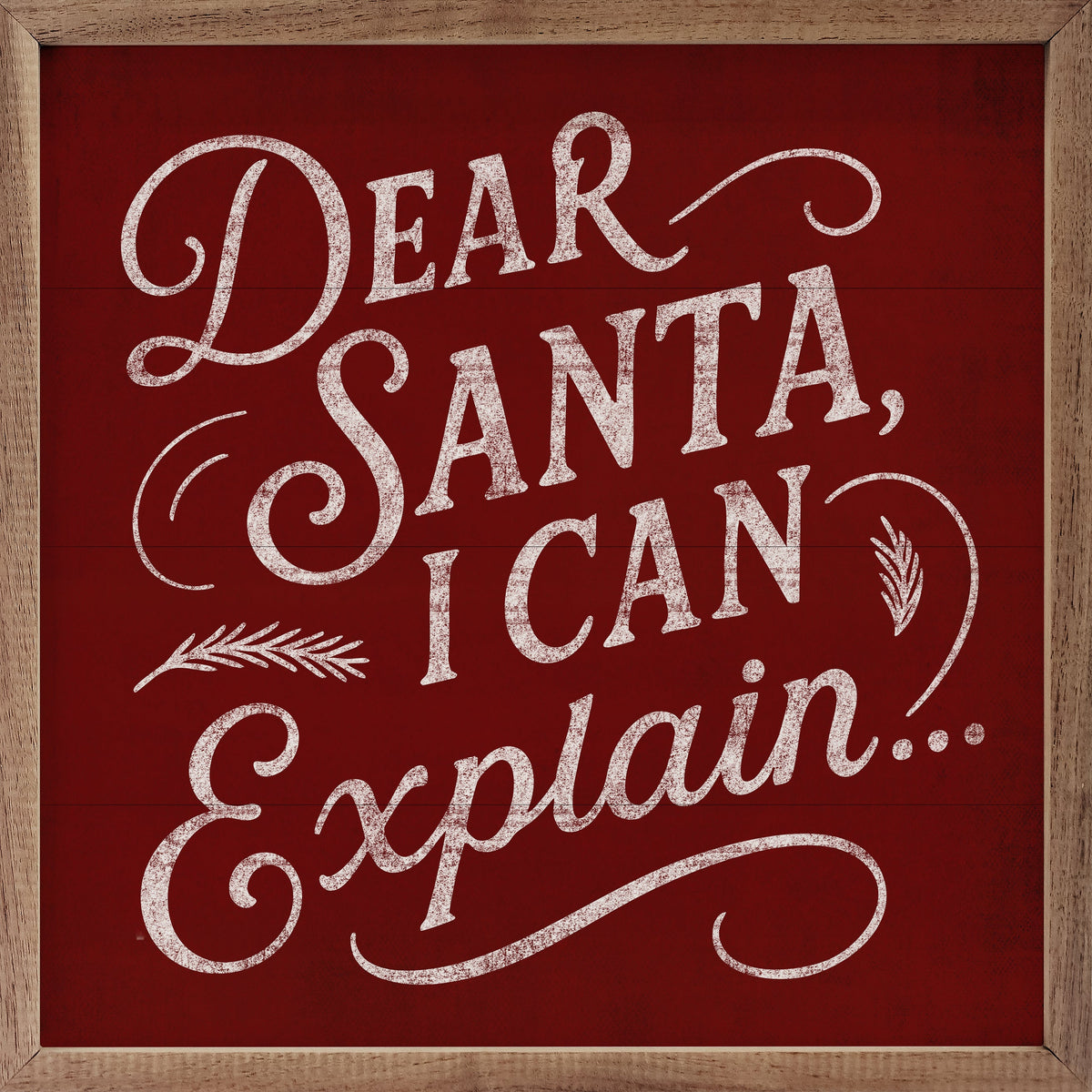 Dear Santa Wood Framed Print