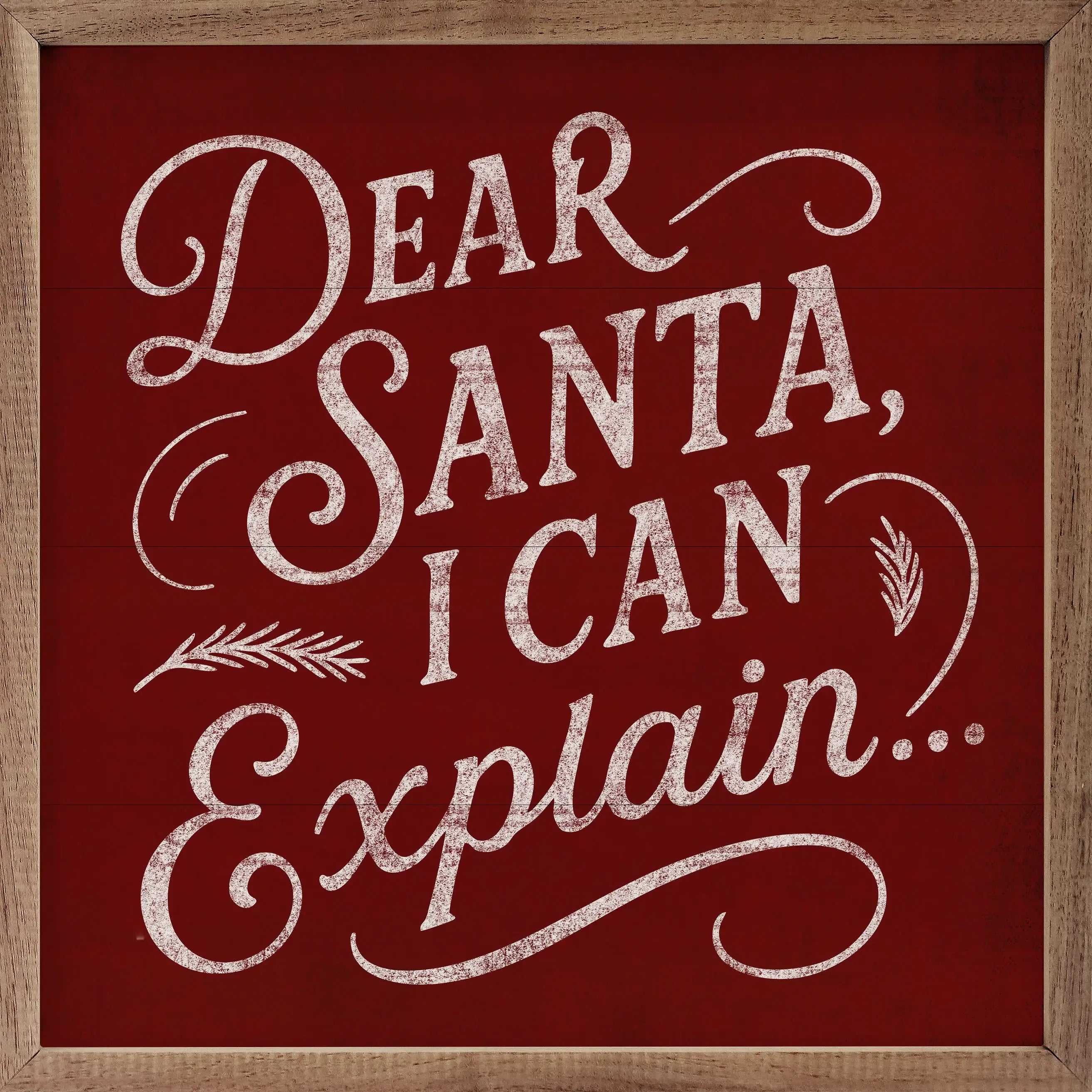 Dear Santa Wood Framed Print