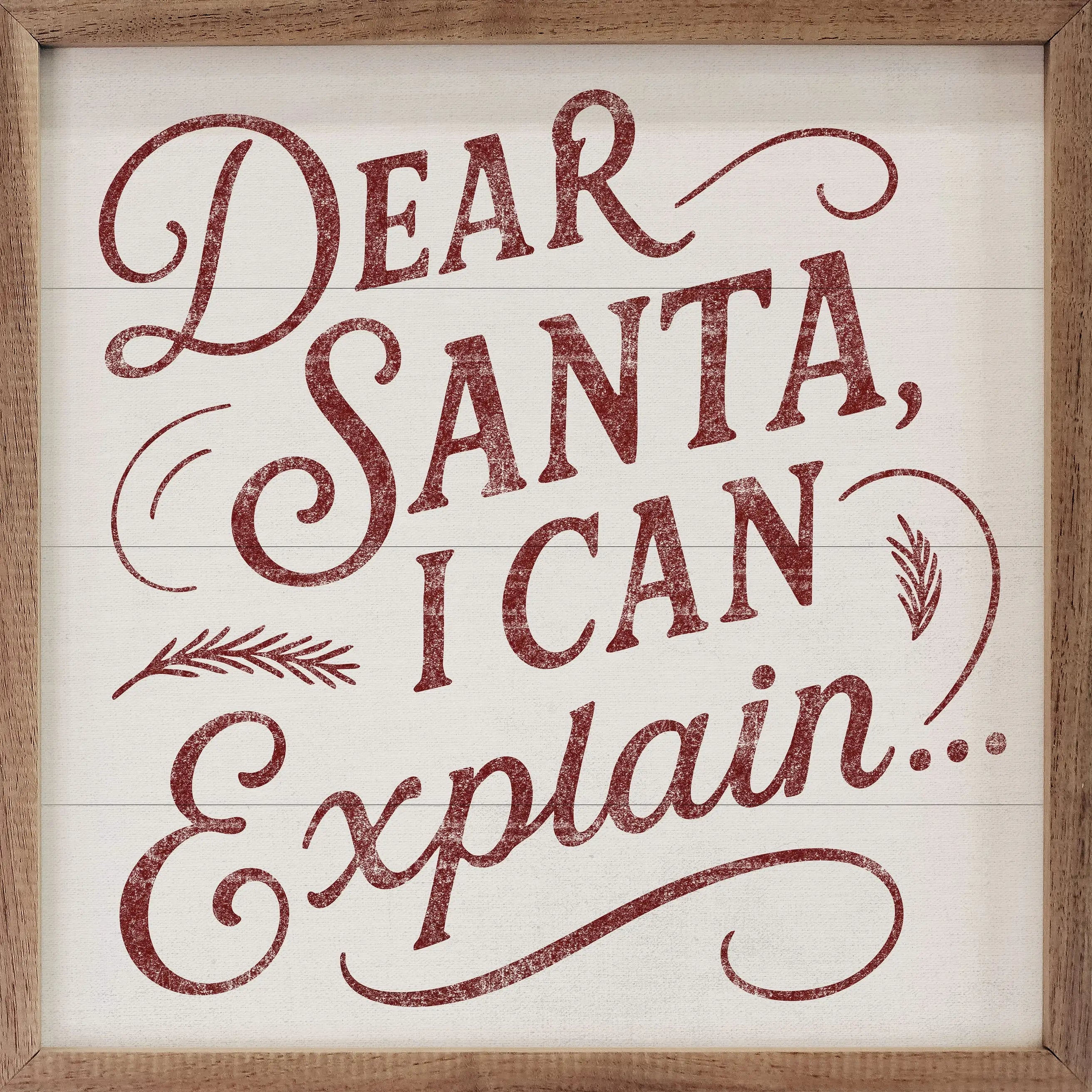 Dear Santa Wood Framed Print