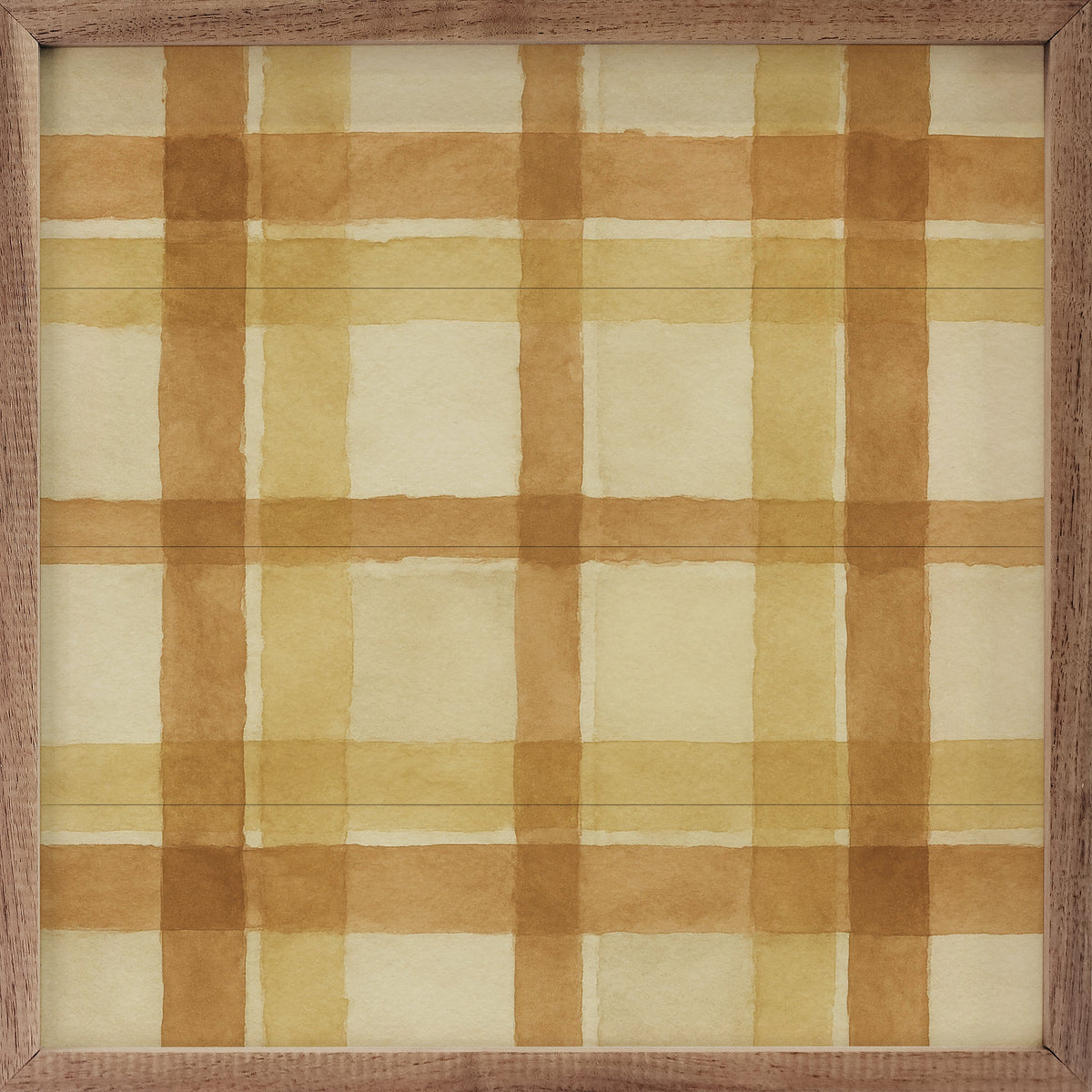Hearthside Plaid Wood Framed Print