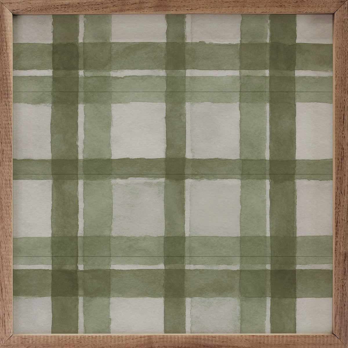 Hearthside Plaid Wood Framed Print