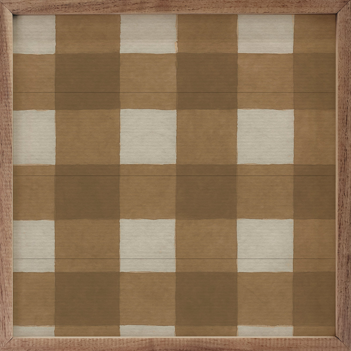 Holiday Plaid Wood Framed Print