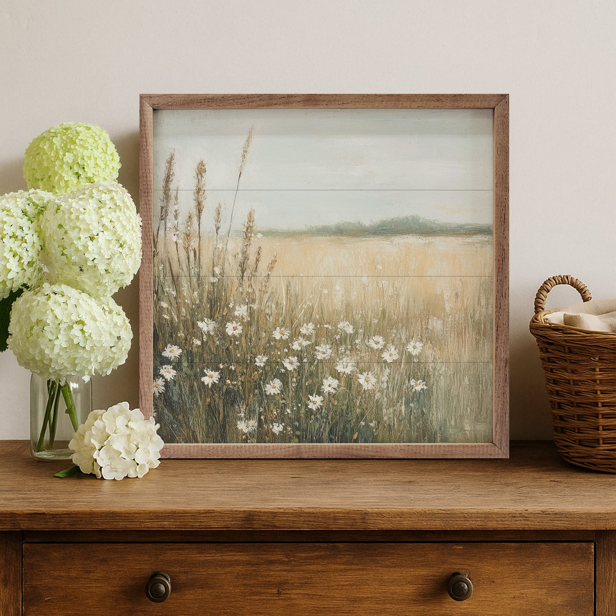 Daisy Dream Wood Framed Print