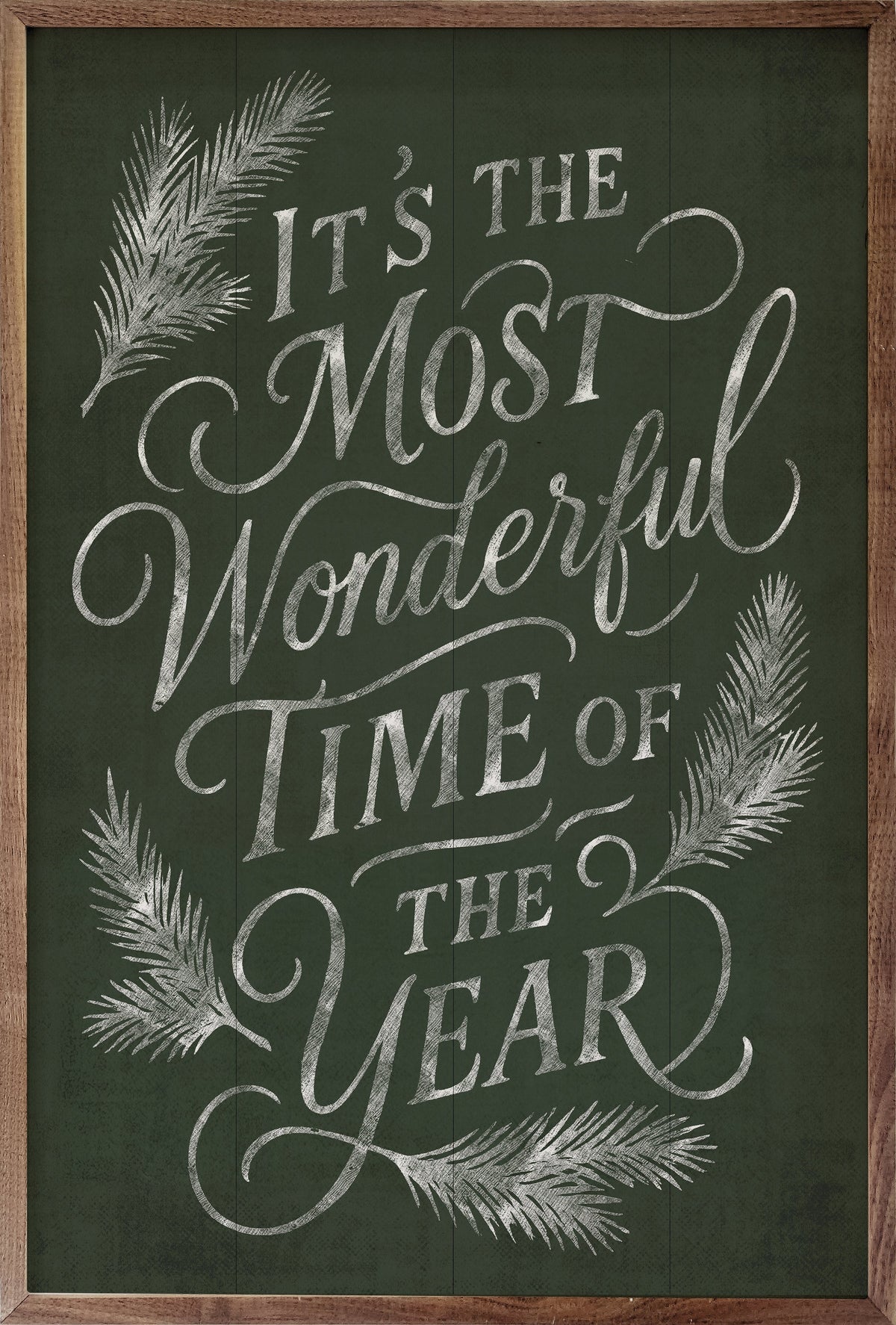 It's The Most Wonderful Time Pine Wood Framed Print