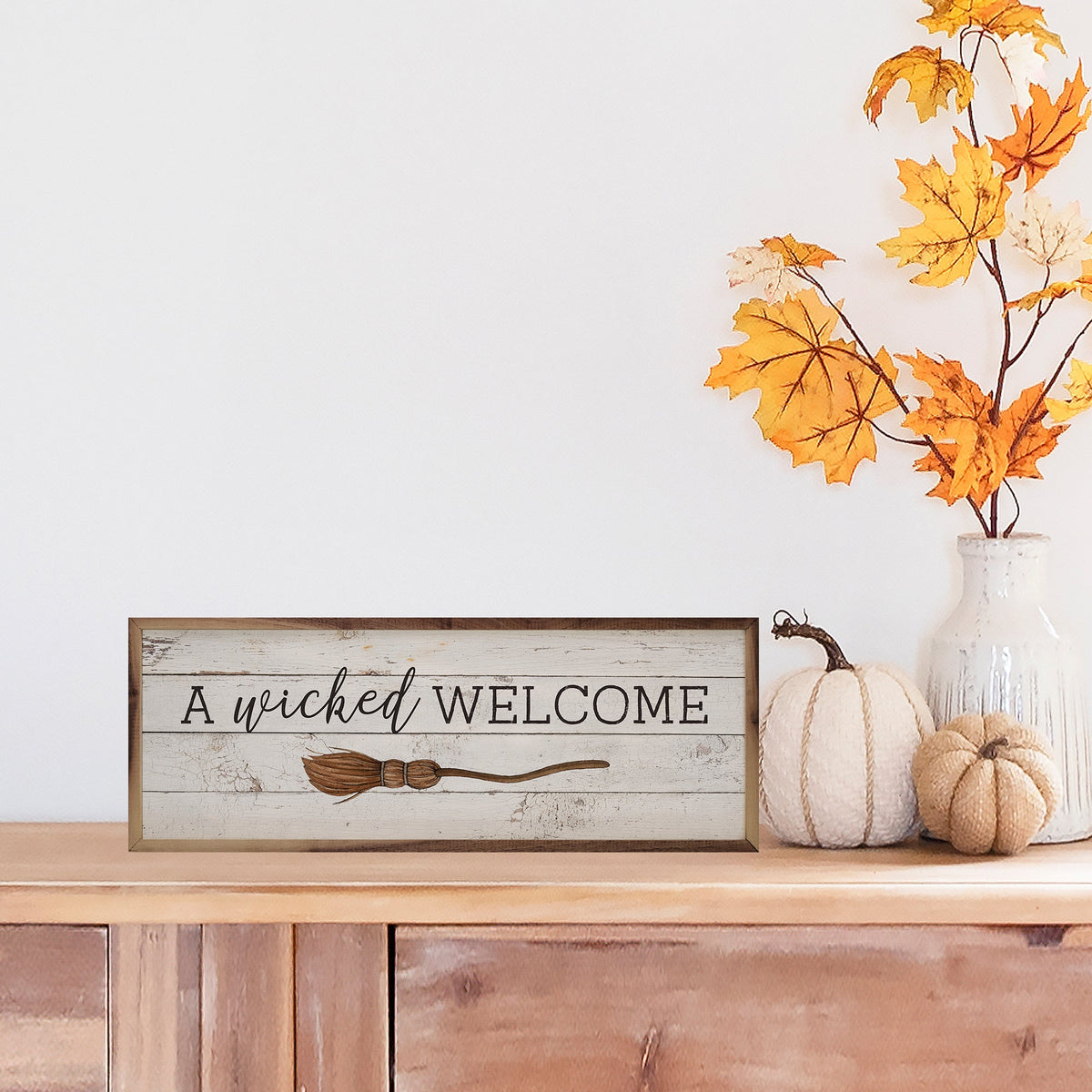A Wicked Welcome Wood Framed Print