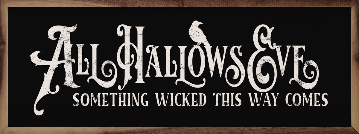 All Hallows Eve Something Wicked Wood Framed Print