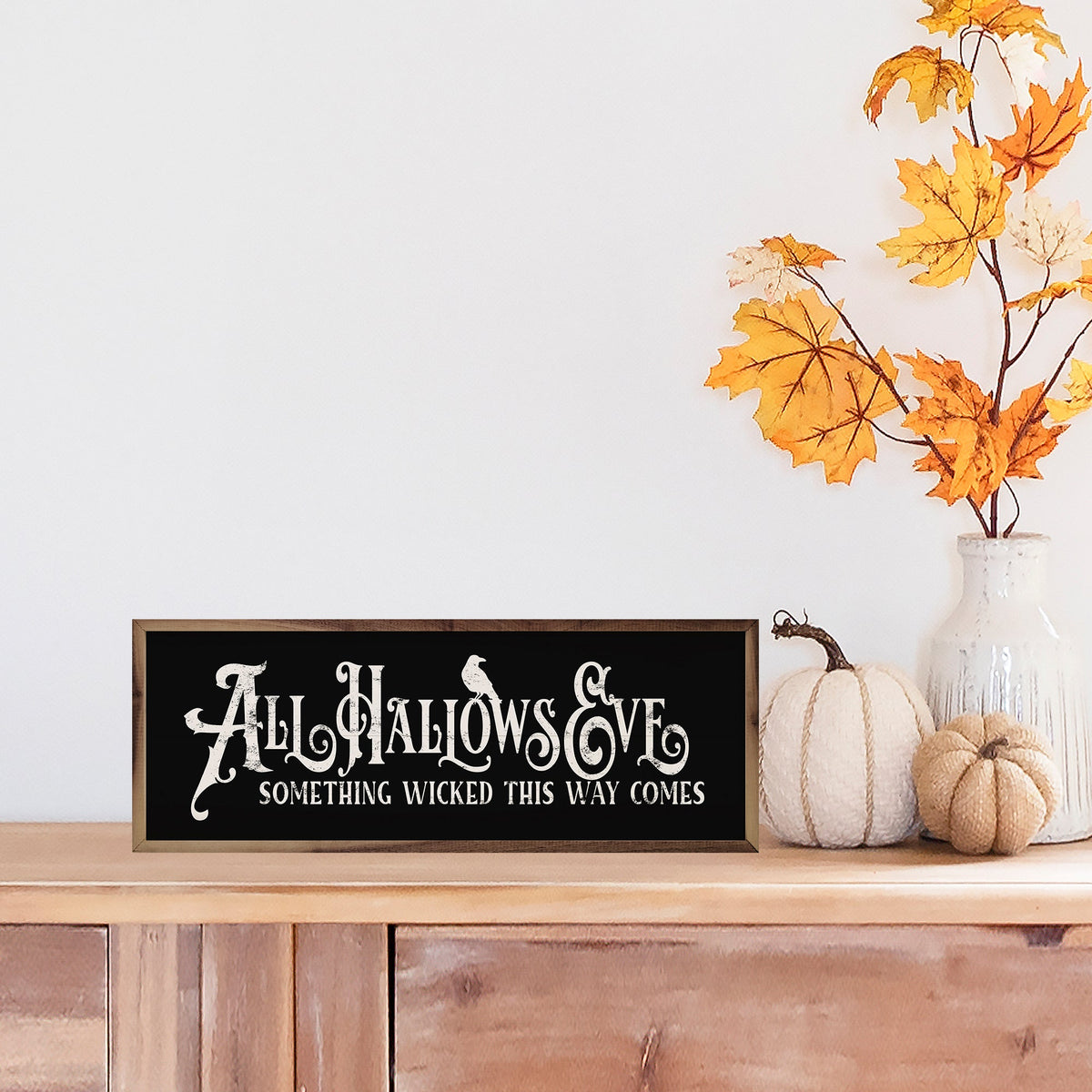 All Hallows Eve Something Wicked Wood Framed Print