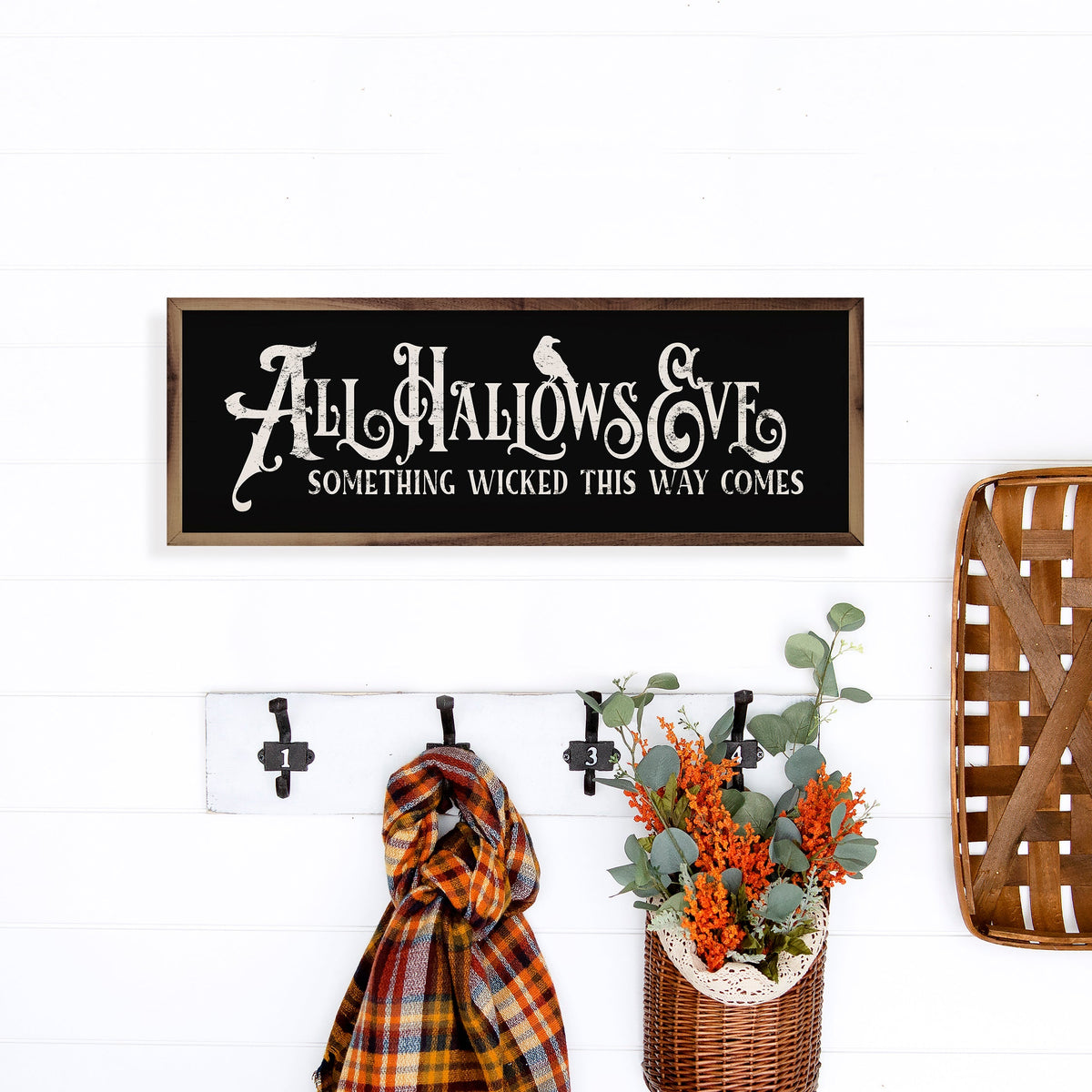 All Hallows Eve Something Wicked Wood Framed Print