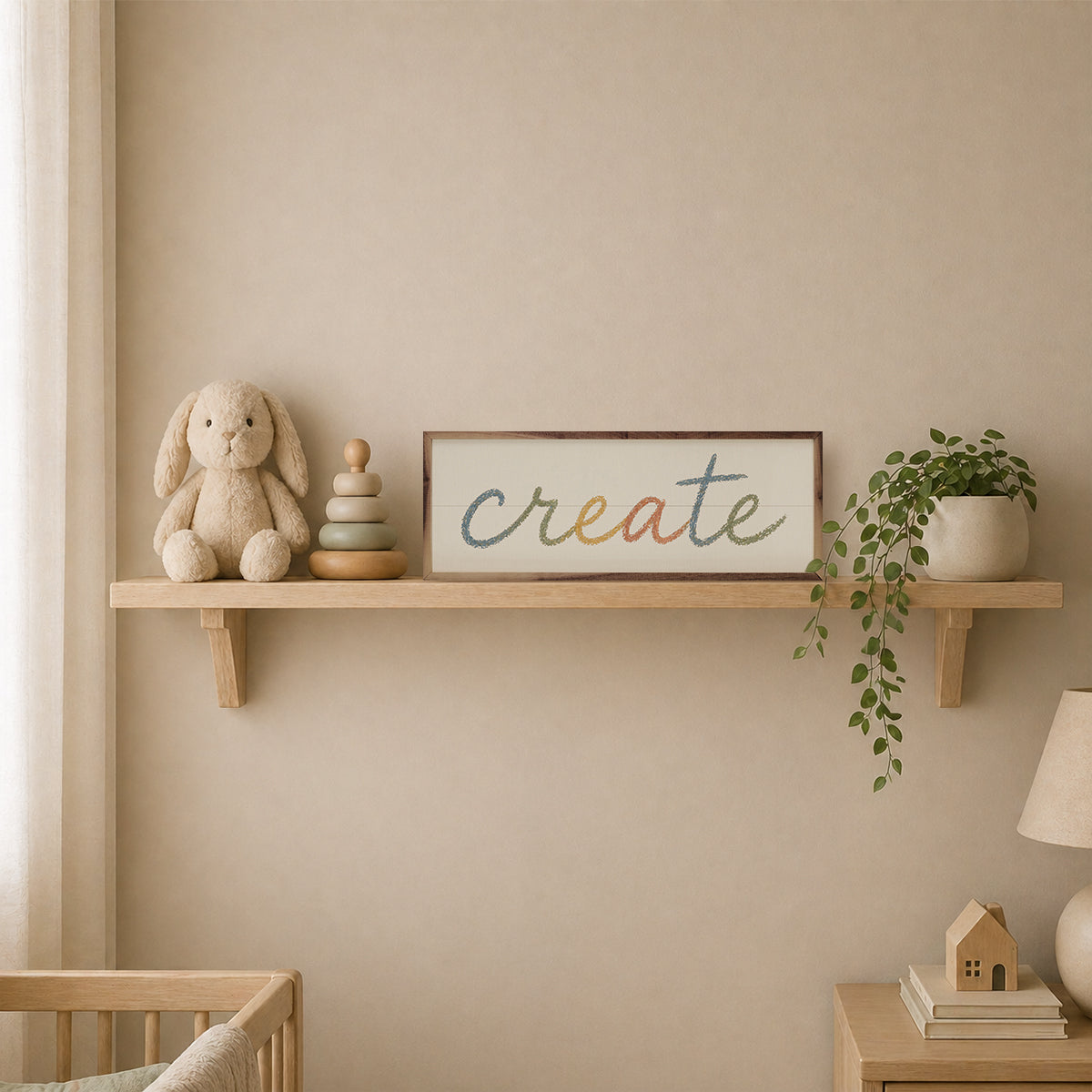 Create Wood Framed Print