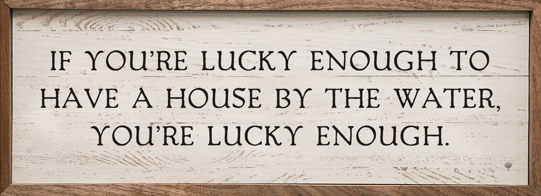 House By The Water Wood Framed Print