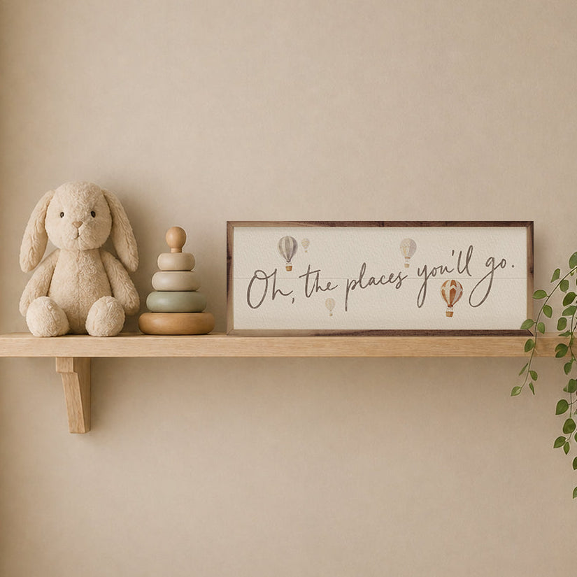 Oh The Places You'll Go Wood Framed Print