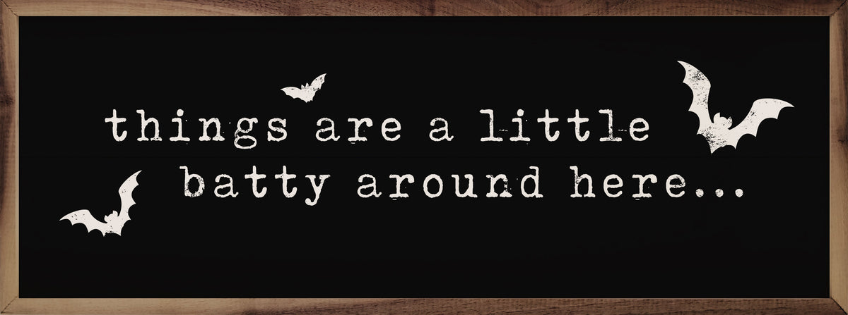 Things Are A Little Batty Wood Framed Print