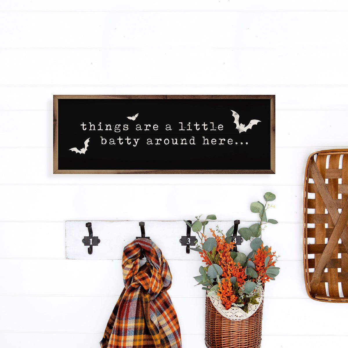 Things Are A Little Batty Wood Framed Print