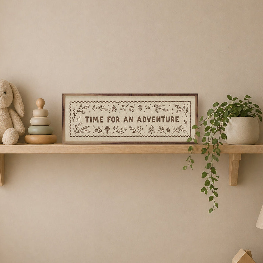 Time For An Adventure Wood Framed Print