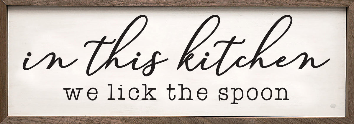 We Lick The Spoon Wood Framed Print