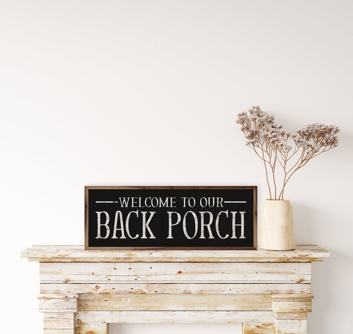 Welcome To Our Back Porch Wood Framed Print