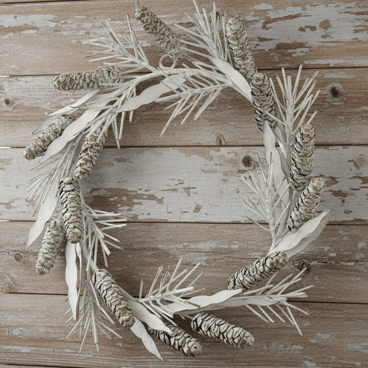 Metal Pinecone Wreath