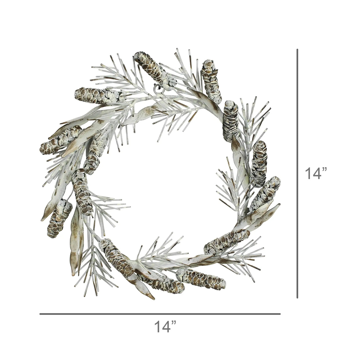 Metal Pinecone Wreath