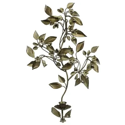 Metal Floral Taper Sconce