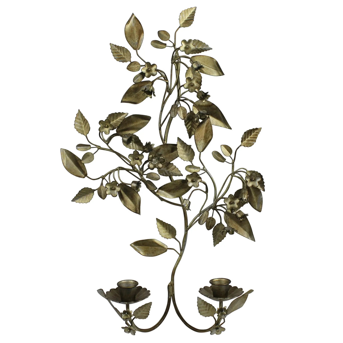 Metal Floral Taper Sconce