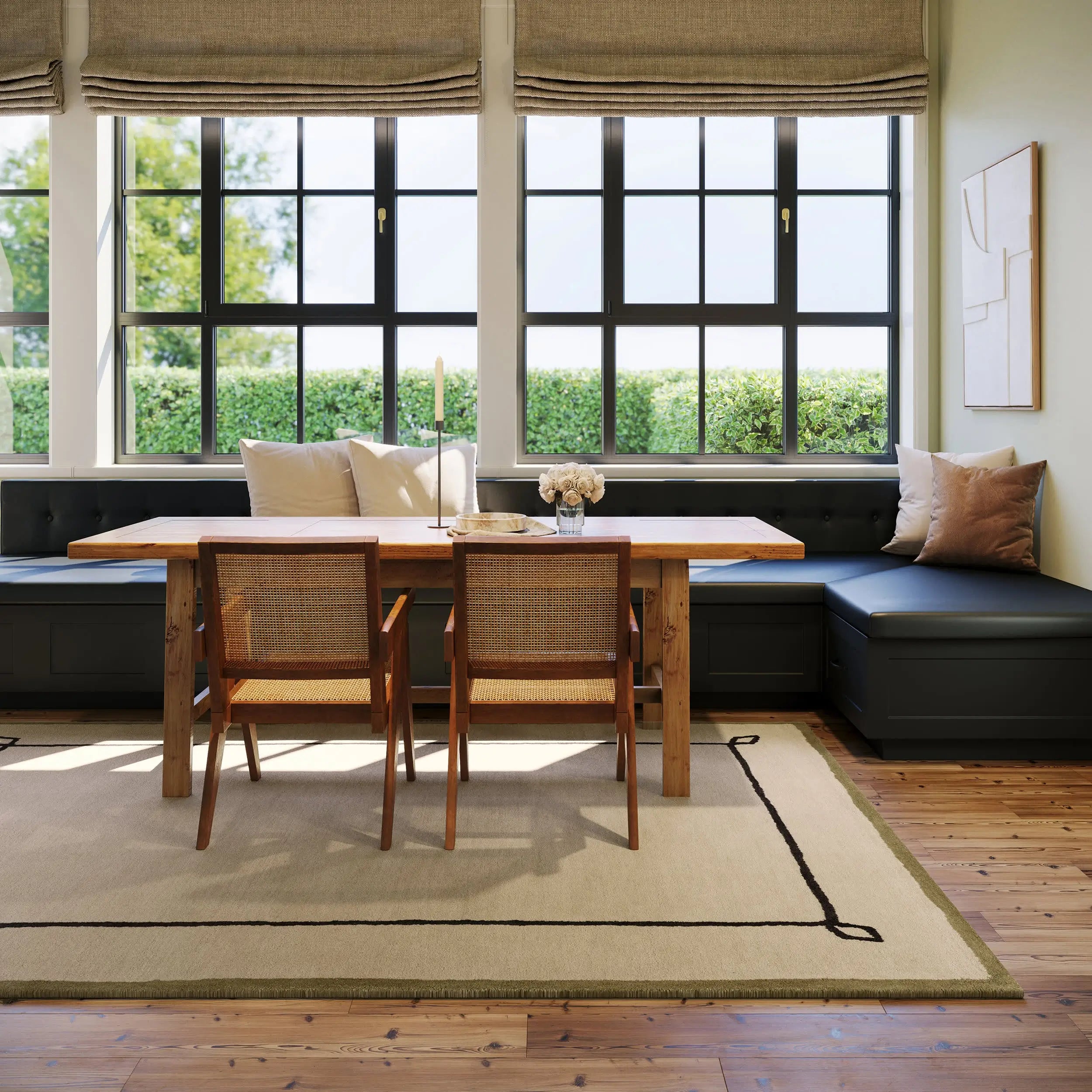 Dash & Albert Serge Bordered Wool Cozy Rug