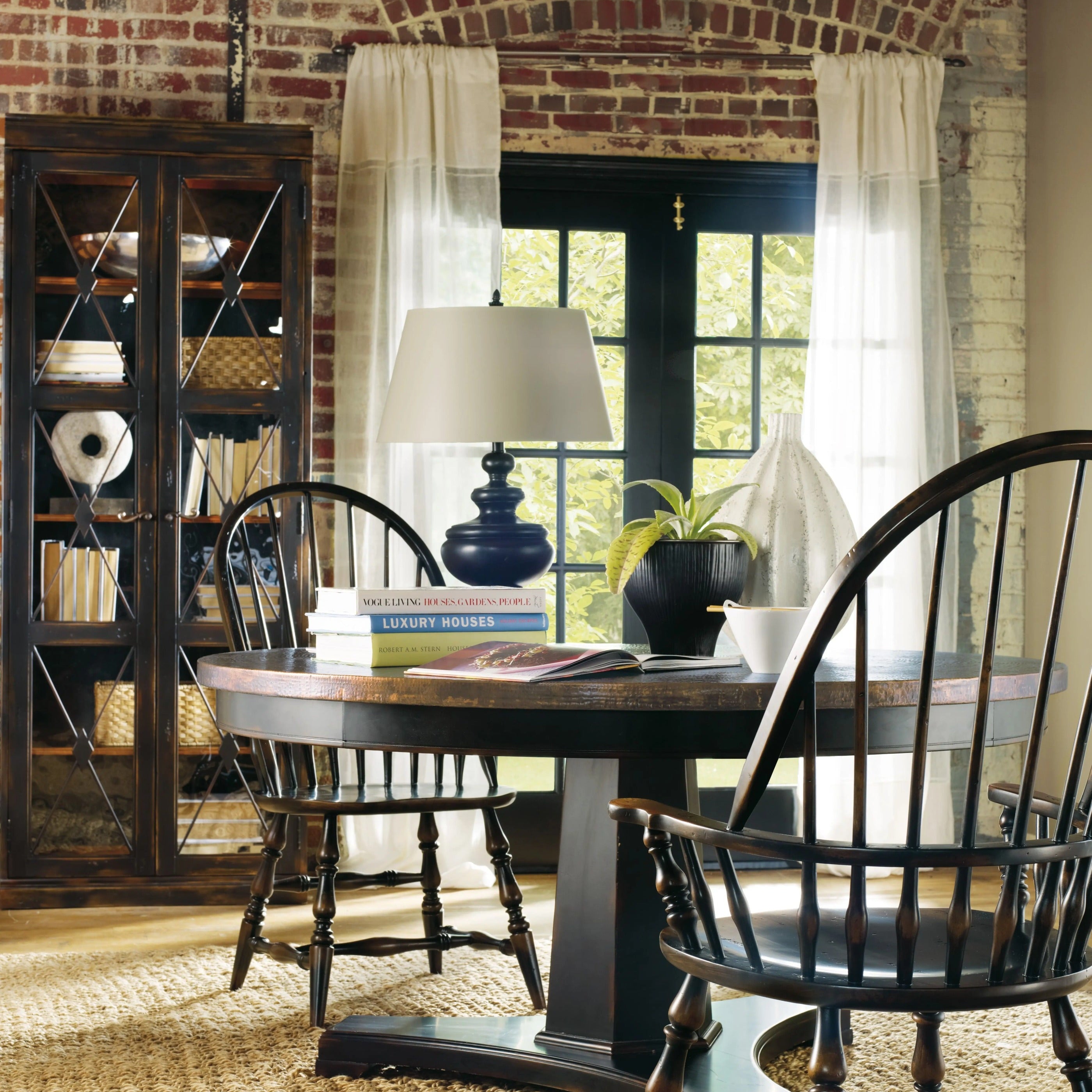 Ebony Sanctuary Two Door Thin Display Cabinet