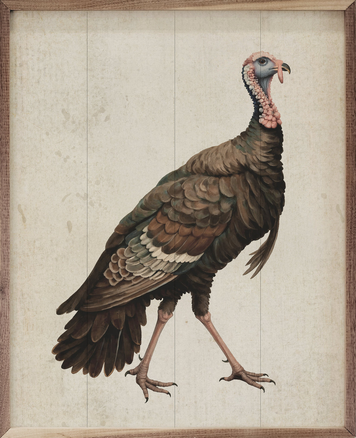 Autumn Turkey Wood Framed Print