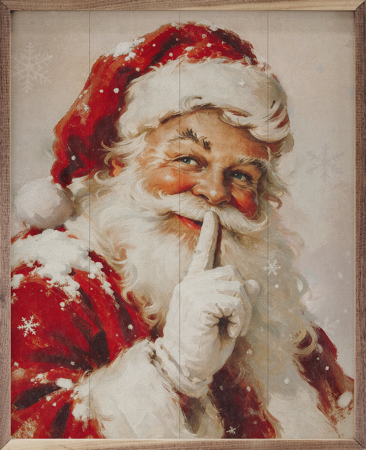 Santa Claus Wood Framed Print