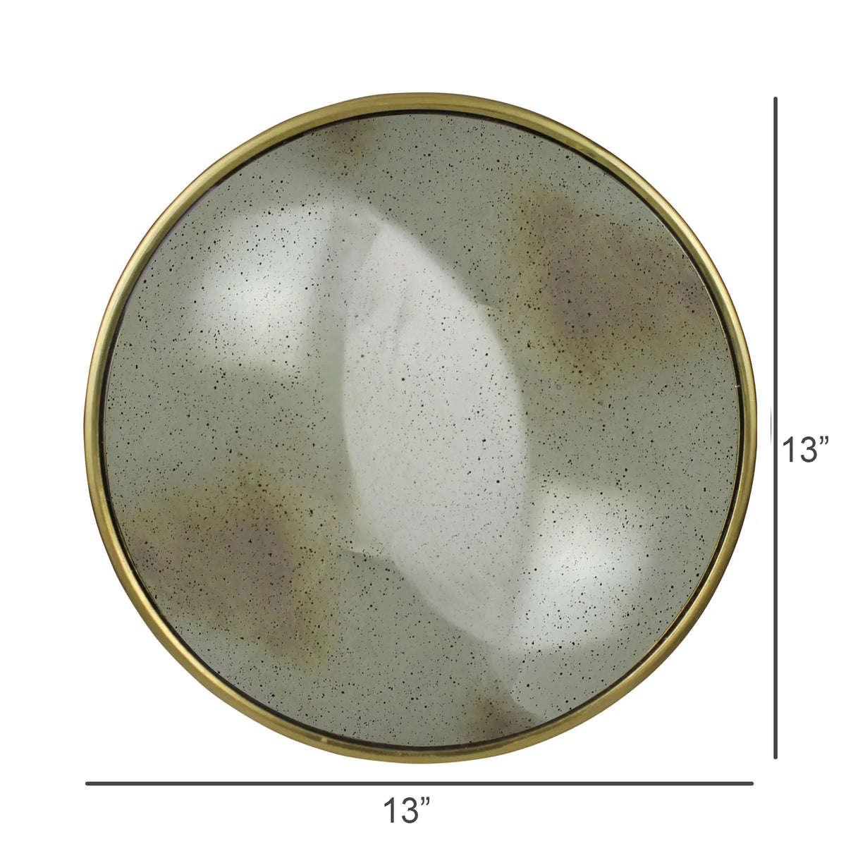 Convex Brass Mirror