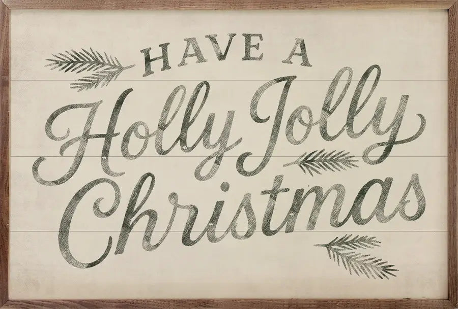 Have A Holly Jolly Christmas Wood Framed Print