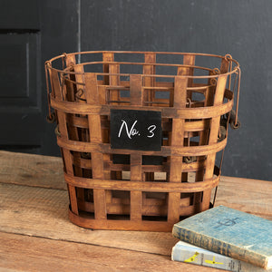 Rustic Numbered Baskets Set