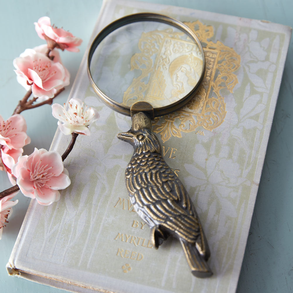 Antiqued Brass Magnifying Glass
