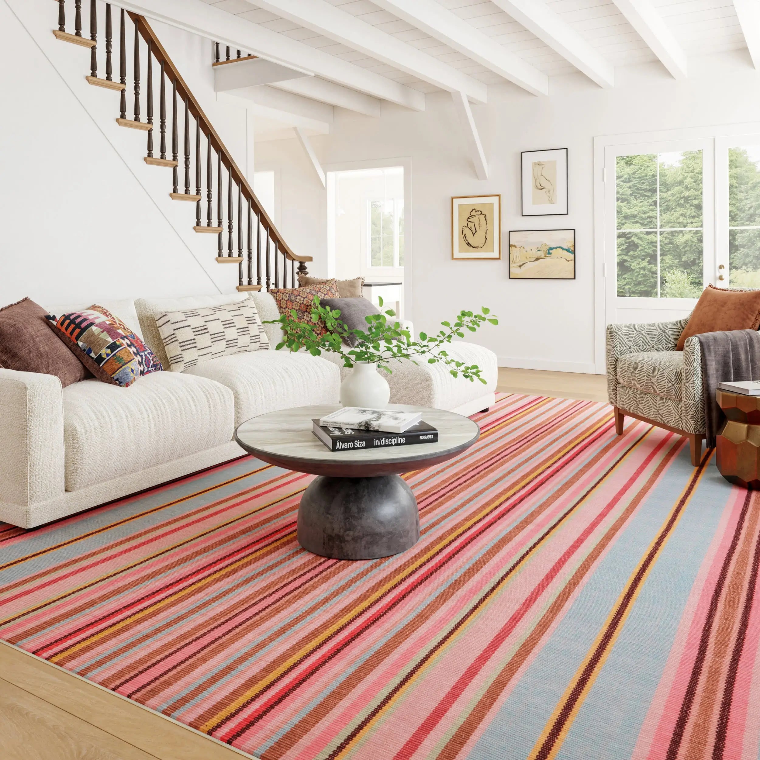 Jamaica Striped Machine Washable Rug