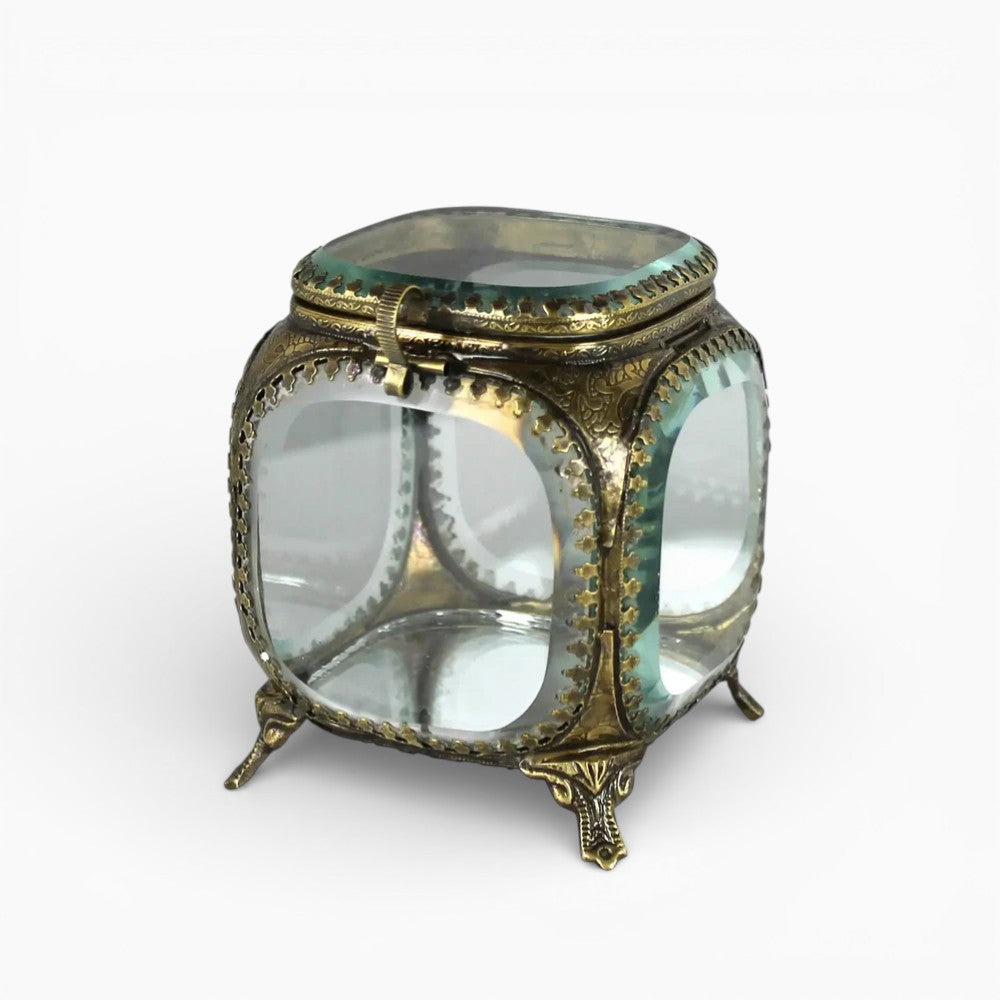 Square Beveled Glass Box