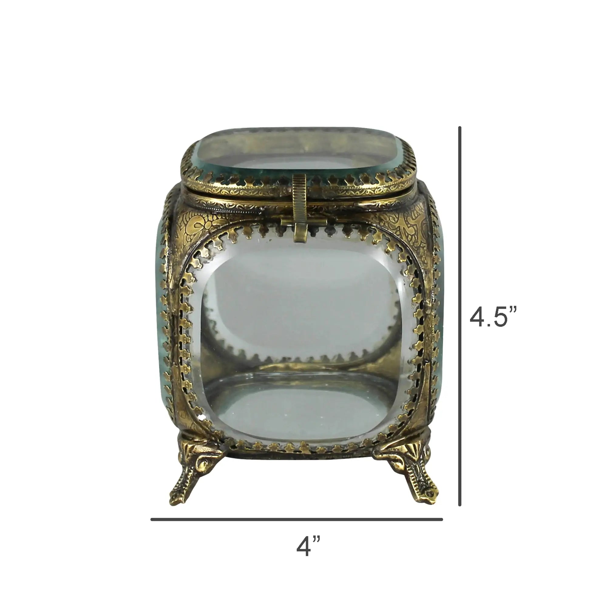 Square Beveled Glass Box