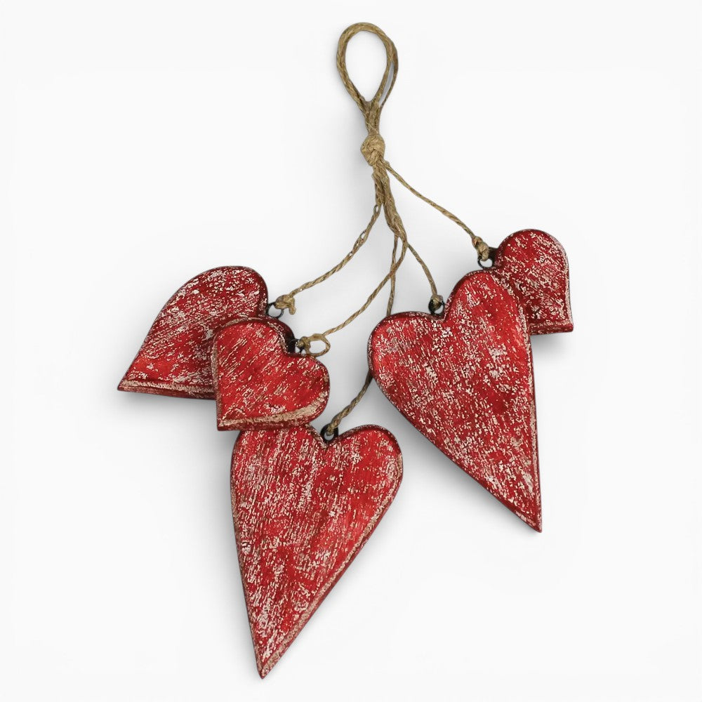 Bunch of Wood Hearts