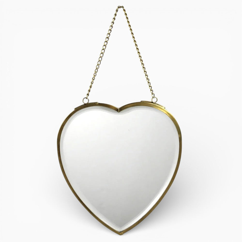 Brass Heart Chain Mirror
