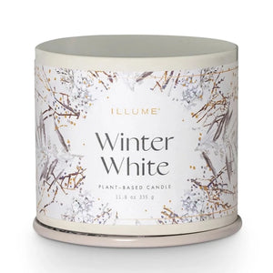 Winter White Large Tin Candle