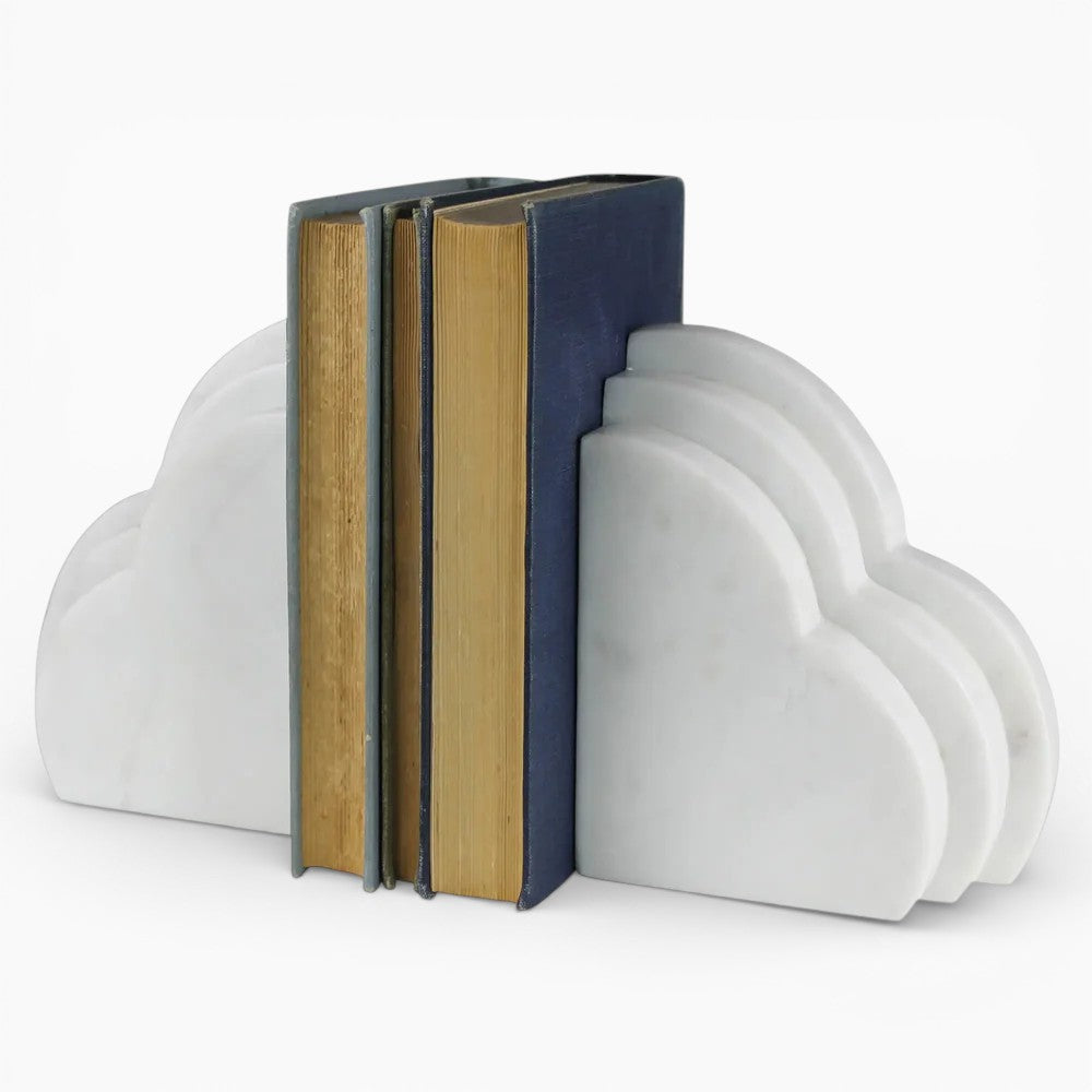 Marble Cloud Bookends