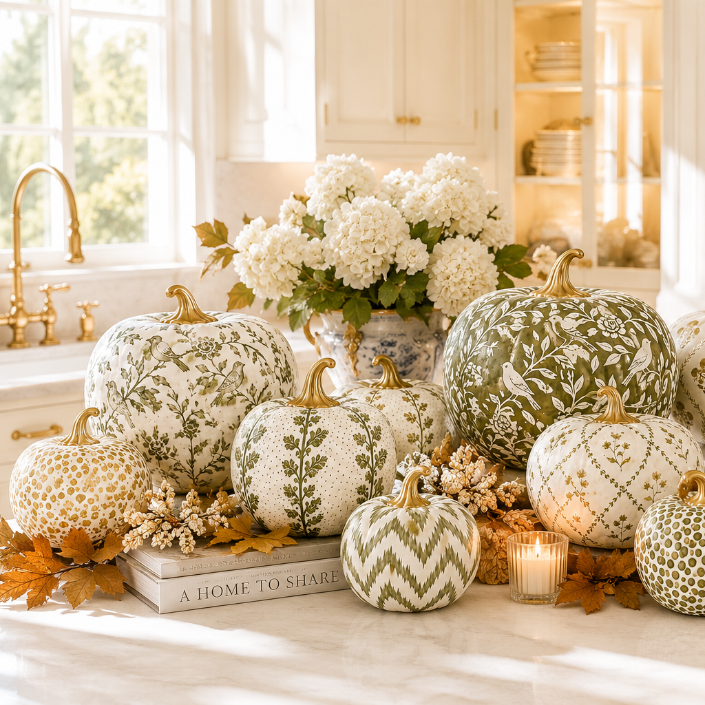 Green Chevron Pumpkin