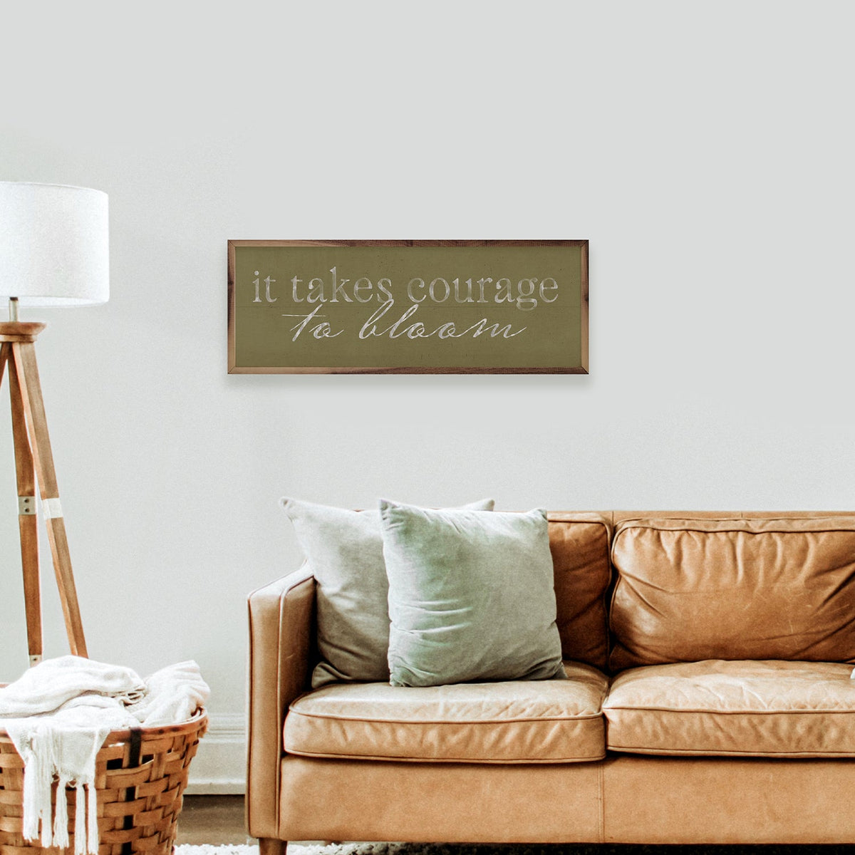 It Takes Courage To Bloom Wood Framed Print
